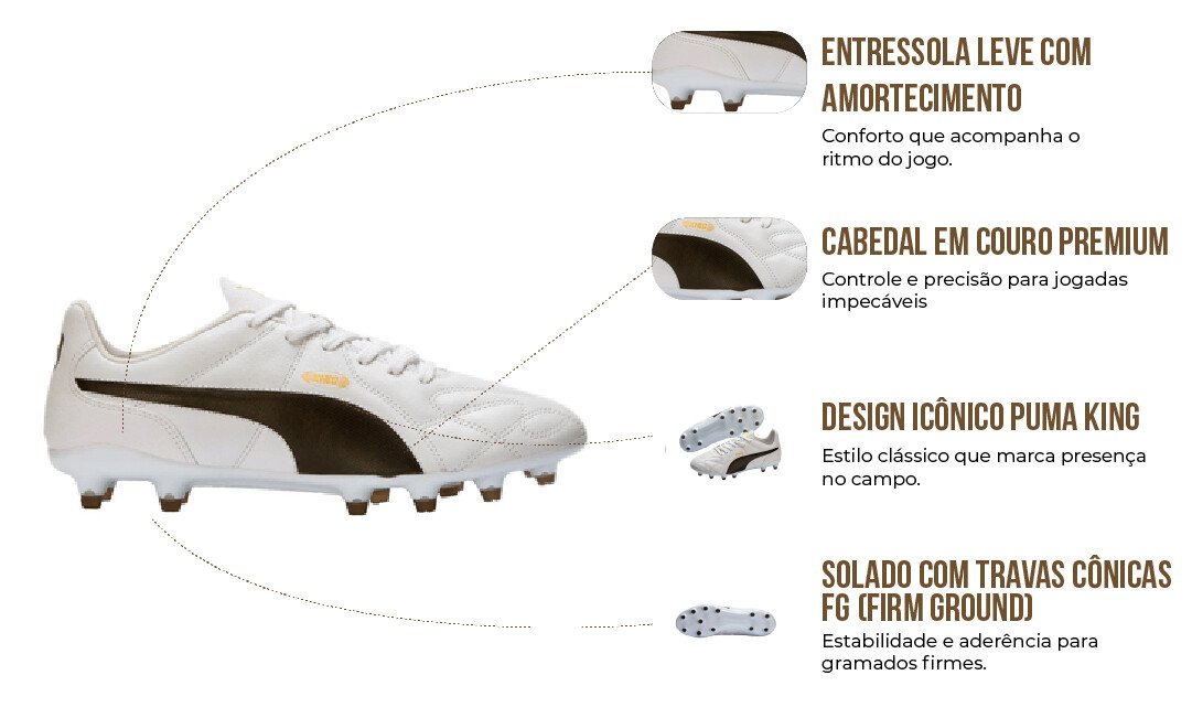Chuteira Campo Puma King Masculino 106455-02 - Ativa Esportes